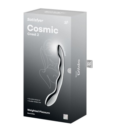 SATISFYER COSMIC CREST 2 DILDO ACERO INOXIDABLE DOBLE USO