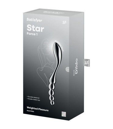 SATISFYER STAR FORCE 1 DILDO ACERO INOXIDABLE DOBLE USO
