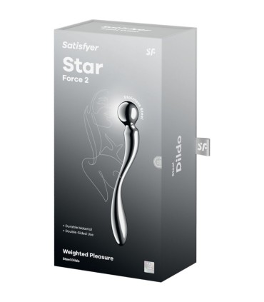 SATISFYER STAR FORCE 2 DILDO ACERO INOXIDABLE DOBLE USO