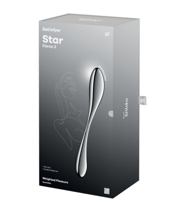 SATISFYER STAR FORCE 3 DILDO ACERO INOXIDABLE DOBLE USO