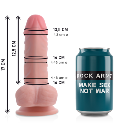 ROCKARMY DUAL DENSITY PANZER DILDO REALISTA 17 CM O 446 CM