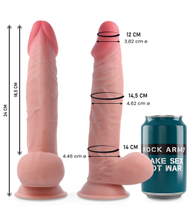 ROCKARMY SHERMAN DILDO REALISTA DUAL DENSITY 24 CM O 462 CM