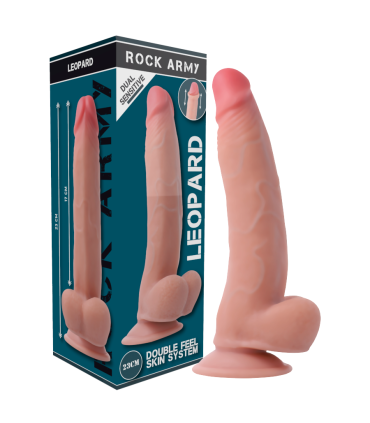 ROCKARMY LEOPARD DILDO REALISTA DUAL DENSITY 23 CM O 477 CM