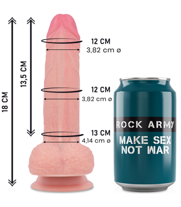 ROCKARMY MUSTANG DILDO REALISTICO LIQUID SILICONE 18 CM O 414 CM