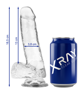 X RAY CLEAR DILDO REALISTA TRANSPARENTE 185 CM O 38 CM