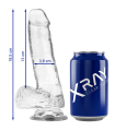 X RAY - CLEAR DILDO REALISTA TRANSPARENTE 18.5 CM -O- 3.8 CM