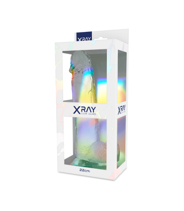 X RAY CLEAR DILDO REALISTA TRANSPARENTE 22 CM O 46 CM