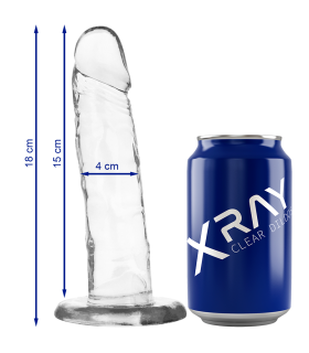 X RAY CLEAR DILDO TRANSPARENTE 18 CM O 4 CM