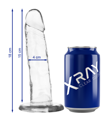 X RAY CLEAR DILDO TRANSPARENTE 18 CM O 4 CM