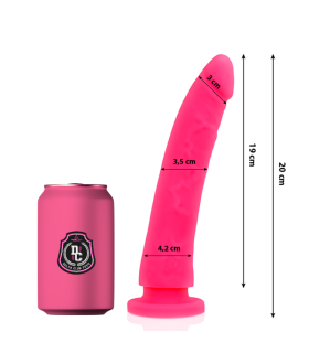 DELTA CLUB DILDO REALISTA ROSA SILICONA MEDICA 20 CM O 4 CM