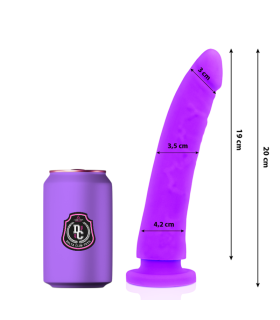 DELTA CLUB DILDO REALISTA LILA SILICONA MEDICA 20 CM O 4 CM