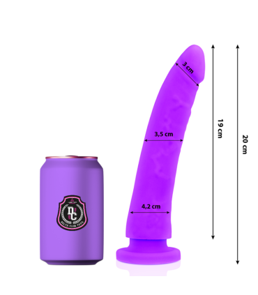 DELTA CLUB DILDO REALISTA LILA SILICONA MEDICA 20 CM O 4 CM