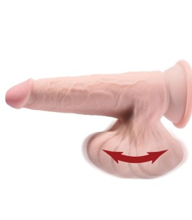 KING COCK PLUS 3D DILDO SWINGING BALLS 245 CM NATURAL