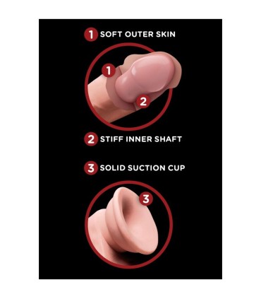 KING COCK PLUS 3D DILDO SWINGING BALLS 152 CM NATURAL