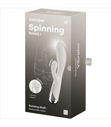 SATISFYER SPINNING RABBIT 1 ESTIMULACION CLITORIS Y PUNTO G BEIGE