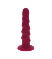 GET REAL - RIBBED DONG 12 CM ROJO