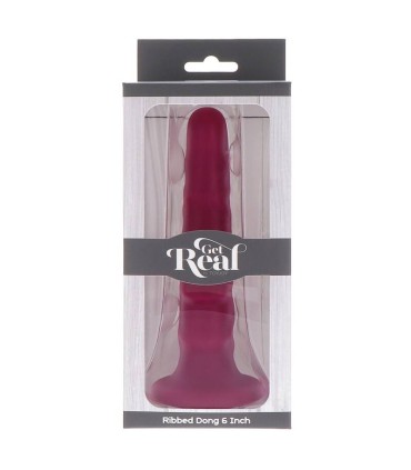 GET REAL RIBBED DONG 12 CM ROJO