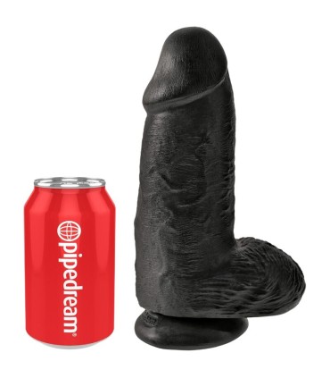 KING COCK PENE REALISTICO CHUBBY 23 CM NEGRO
