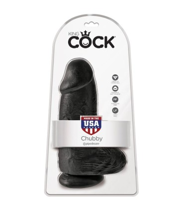 KING COCK PENE REALISTICO CHUBBY 23 CM NEGRO