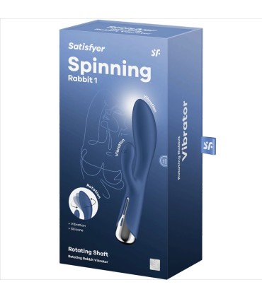 SATISFYER SPINNING RABBIT 1 ESTIMULACION CLITORIS Y PUNTO G AZUL