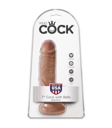 KING COCK PENE REALISTICO CON TESTICULOS 132 CM CARAMELO