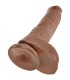KING COCK PENE REALISTICO CON TESTICULOS 198 CM CARAMELO