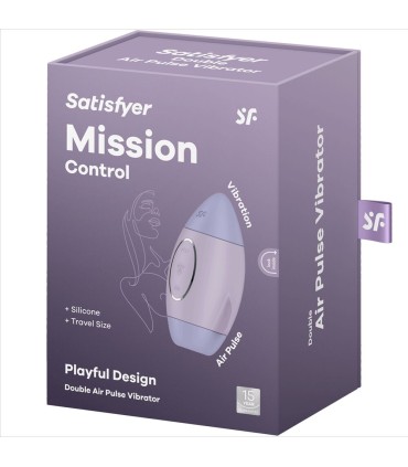 SATISFYER MISSION CONTROL LILA VIBRADOR PEQUENO DE DOBLE IMPULSO