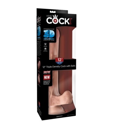 KING COCK PENE REALISTICO 3D CON TESTICULOS 248 CM NATURAL