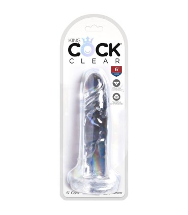 KING COCK CLEAR PENE REALISTICO 155 CM TRANSPARENTE