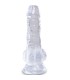 KING COCK CLEAR PENE REALISTICO CON TESTICULOS 101 CM TRANSPARENTE