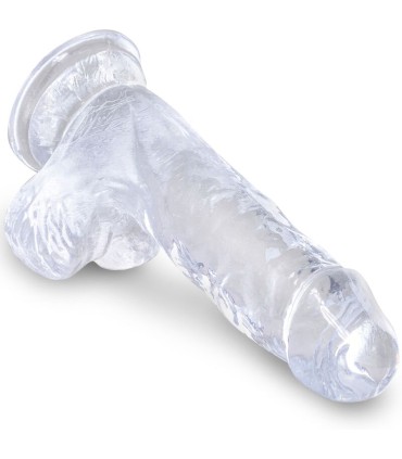 KING COCK CLEAR PENE REALISTICO CON TESTICULOS 101 CM TRANSPARENTE