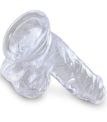 KING COCK CLEAR PENE REALISTICO CON TESTICULOS 101 CM TRANSPARENTE