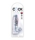 KING COCK CLEAR PENE REALISTICO CON TESTICULOS 101 CM TRANSPARENTE