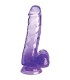 KING COCK CLEAR PENE REALISTICO CON TESTICULOS 135 CM MORADO