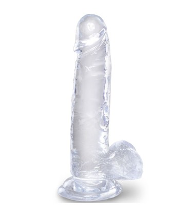 KING COCK CLEAR PENE REALISTICO CON TESTICULOS 152 CM TRANSPARENTE
