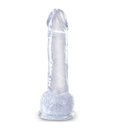 KING COCK CLEAR PENE REALISTICO CON TESTICULOS 152 CM TRANSPARENTE
