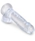 KING COCK CLEAR PENE REALISTICO CON TESTICULOS 152 CM TRANSPARENTE