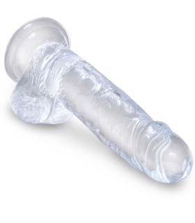KING COCK CLEAR PENE REALISTICO CON TESTICULOS 152 CM TRANSPARENTE