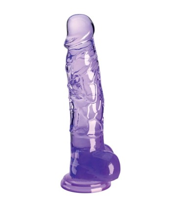 KING COCK CLEAR PENE REALISTICO CON TESTICULOS 165 CM MORADO