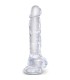 KING COCK CLEAR PENE REALISTICO CON TESTICULOS 165 CM TRANSPARENTE