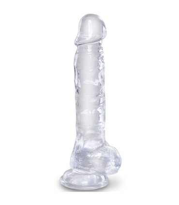 KING COCK CLEAR PENE REALISTICO CON TESTICULOS 165 CM TRANSPARENTE