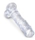KING COCK CLEAR PENE REALISTICO CON TESTICULOS 165 CM TRANSPARENTE