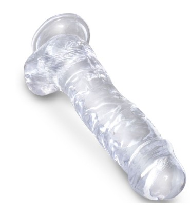 KING COCK CLEAR PENE REALISTICO CON TESTICULOS 165 CM TRANSPARENTE