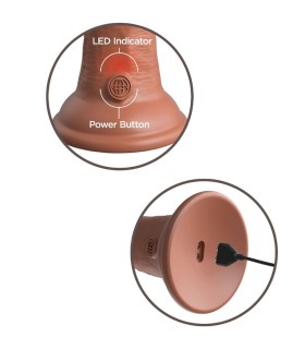 KING COCK ELITE DILDO REALISTICO VIBRADOR SILICONA 152 CM CARAMELO