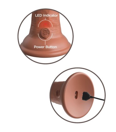 KING COCK ELITE DILDO REALISTICO VIBRADOR SILICONA 152 CM CARAMELO