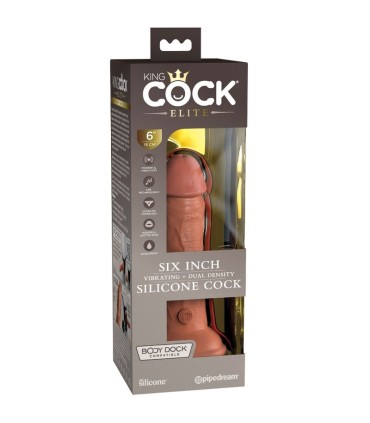 KING COCK ELITE DILDO REALISTICO VIBRADOR SILICONA 152 CM CARAMELO