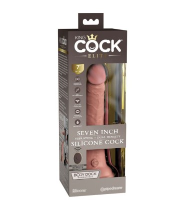 KING COCK ELITE DILDO REALISTICO VIBRADOR SILICONA CONTROL REMOTO 178 CM