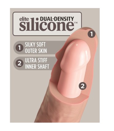 KING COCK ELITE DILDO REALISTICO VIBRADOR SILICONA CONTROL REMOTO 23 CM