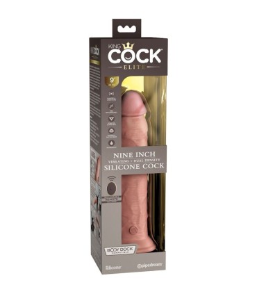 KING COCK ELITE DILDO REALISTICO VIBRADOR SILICONA CONTROL REMOTO 23 CM