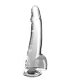 KING COCK - CLEAR DILDO CON TESTÍCULOS 19 CM TRANSPARENTE